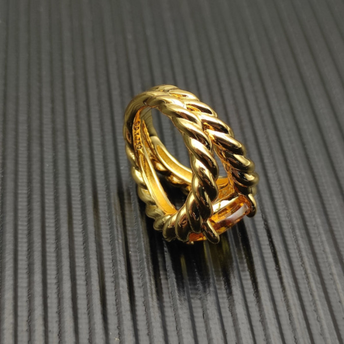 David Yurman 20mm Marbella Yellow Diamond Ring
