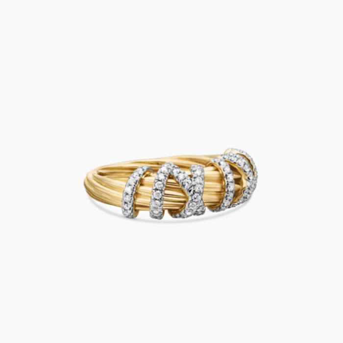 David Yurman Gold Twisted Bend Ring