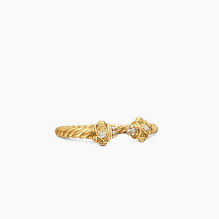David Yurman Gold Renaissance Pavé Diamond Ring