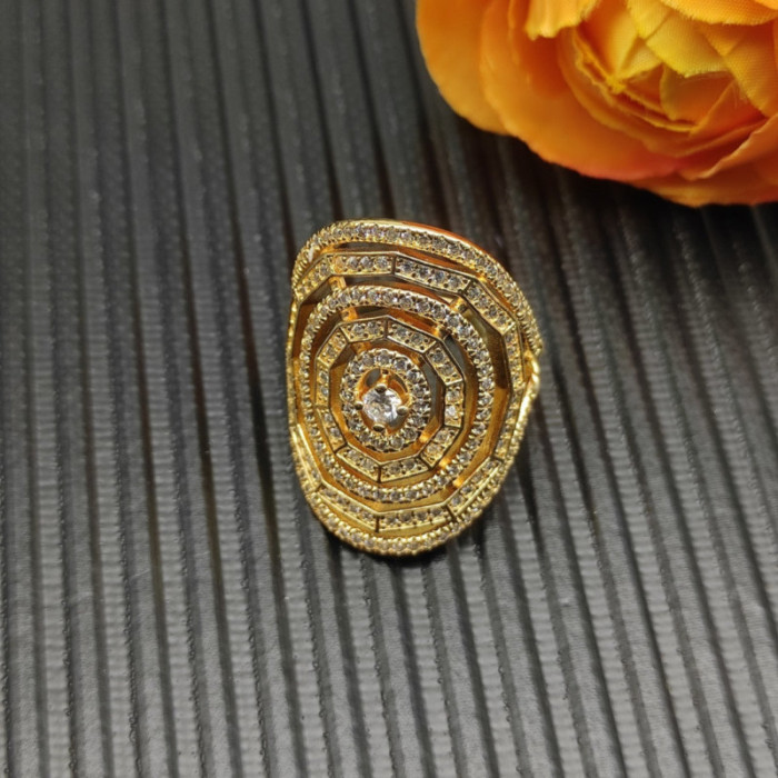 David Yurman 30mm Gold Stax Statement Ring