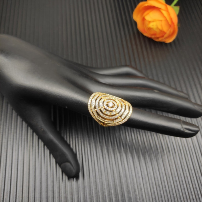 David Yurman 30mm Gold Stax Statement Ring