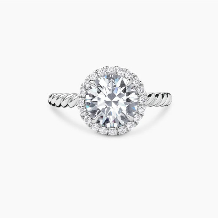 David Yurman 0.7ct Round Halo Diamond Ring