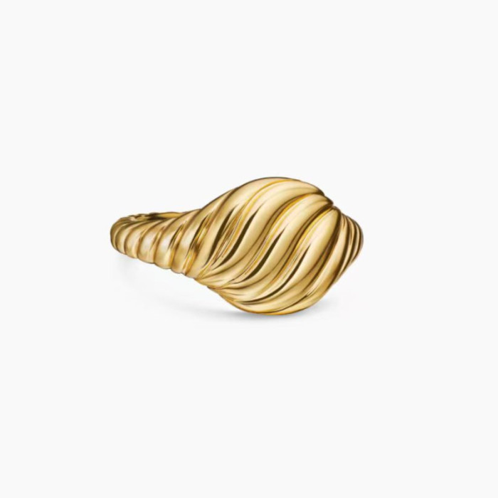 David Yurman 10mm Gold Wave Ring