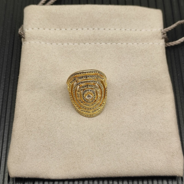 David Yurman 30mm Gold Stax Statement Ring