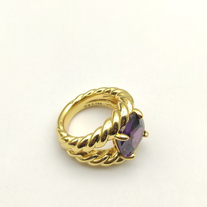 David Yurman 20mm Marbella Purple Diamond Ring