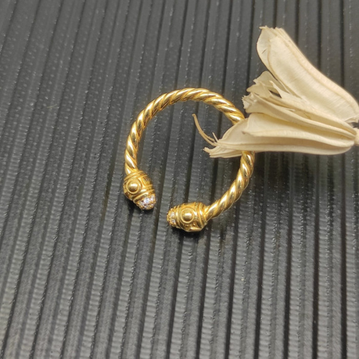 David Yurman Gold Renaissance Pavé Diamond Ring