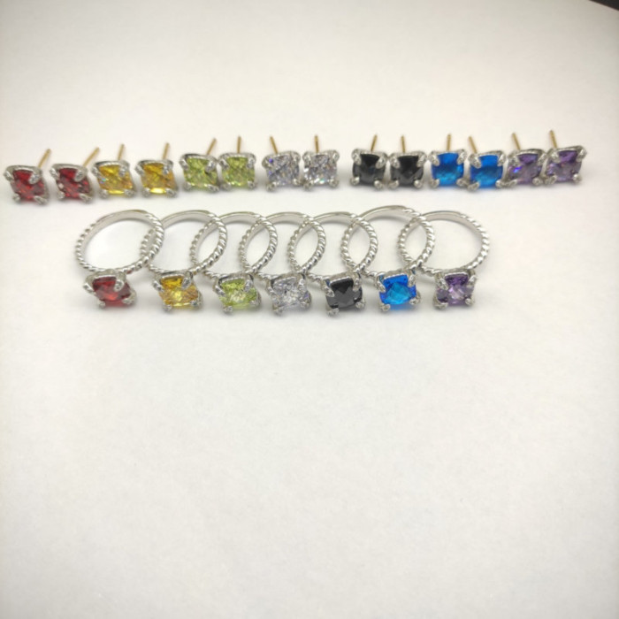 David Yurman 8mm Four-Prong Purple Diamond Ring