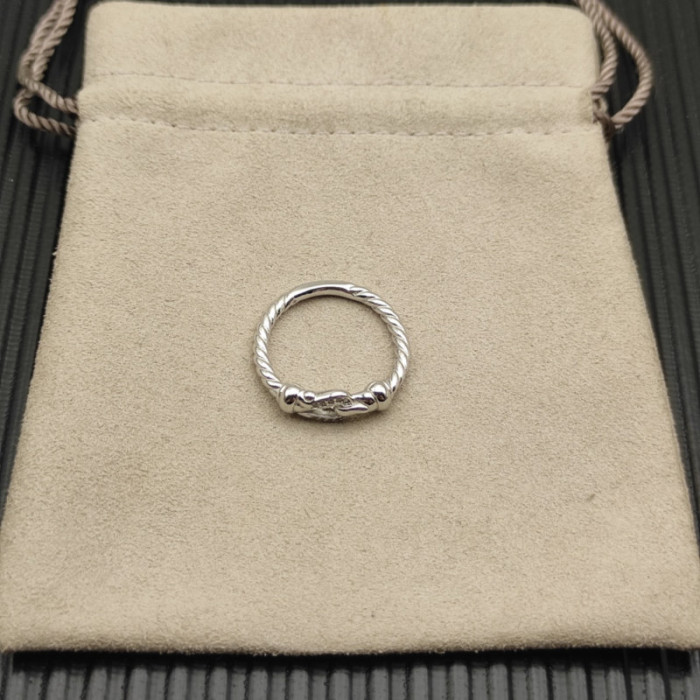 David Yurman 2mm Sterling Silver Link Ring
