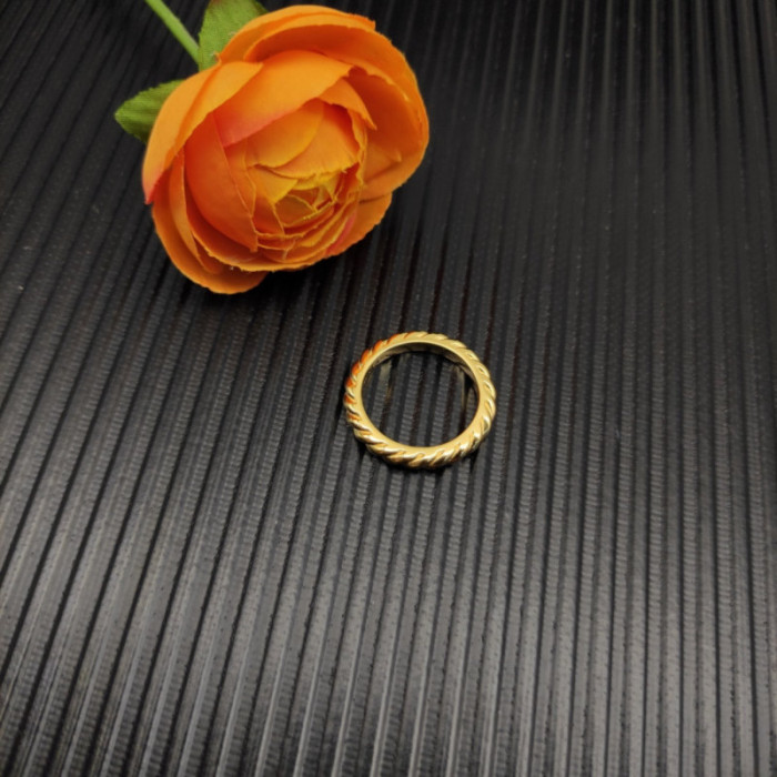 David Yurman 3mm Gold Cable Band Ring