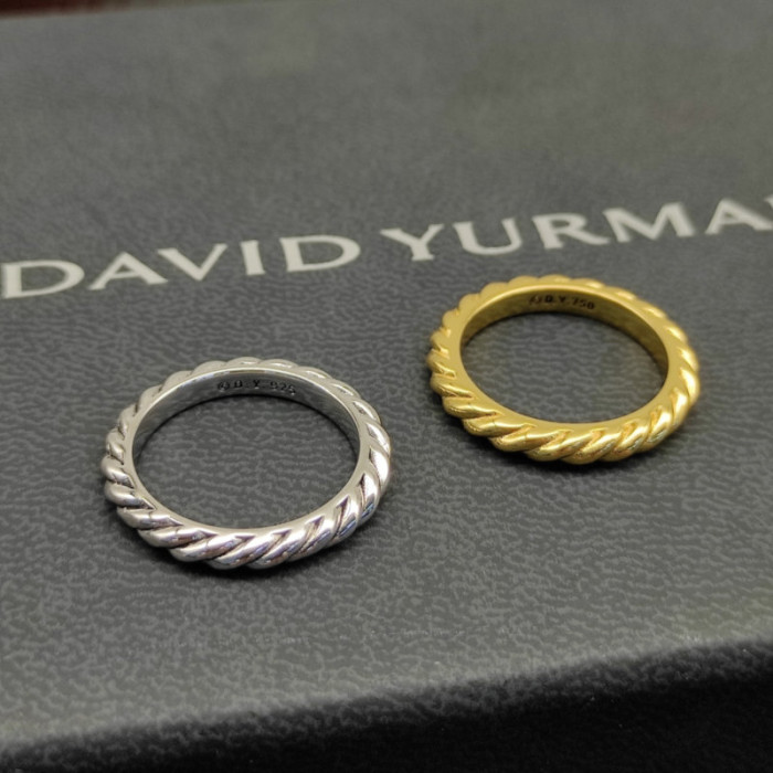 David Yurman 3mm Gold Cable Band Ring
