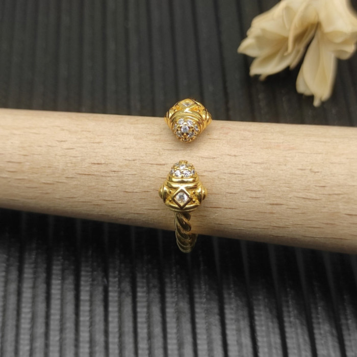 David Yurman Gold Renaissance Pavé Diamond Ring