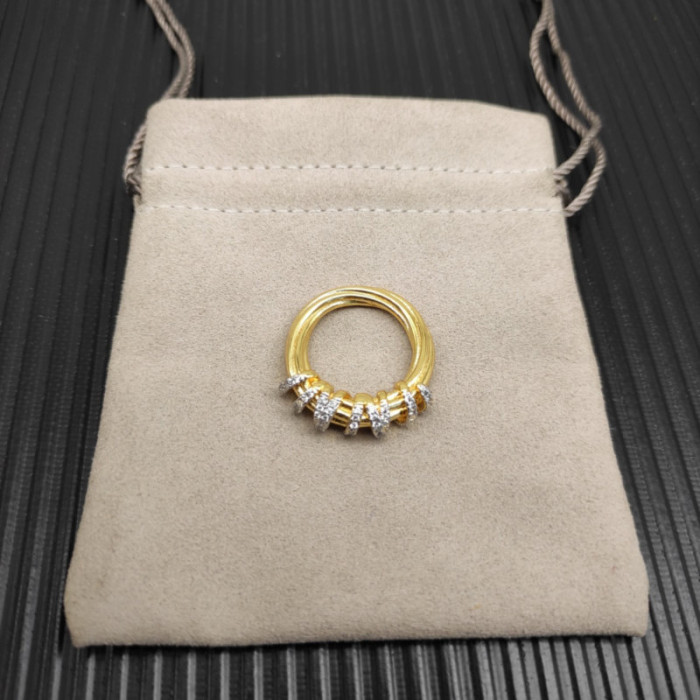 David Yurman Gold Twisted Bend Ring