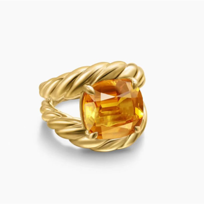 David Yurman 20mm Marbella Yellow Diamond Ring