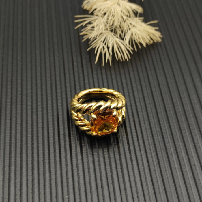 David Yurman 20mm Marbella Yellow Diamond Ring