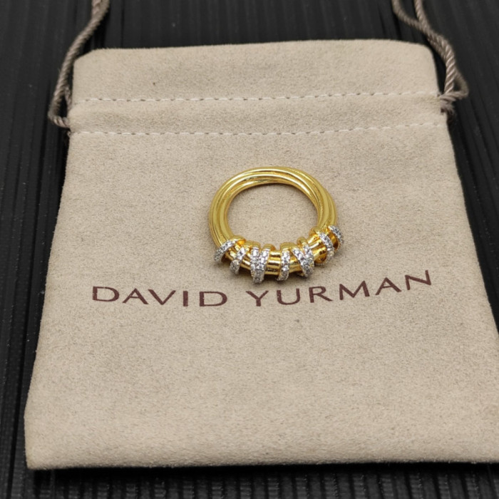 David Yurman Gold Twisted Bend Ring