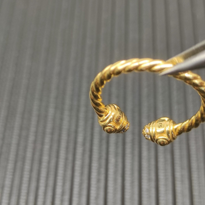 David Yurman Gold Renaissance Pavé Diamond Ring