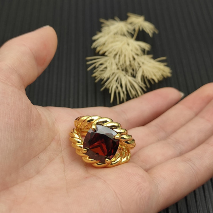 David Yurman 20mm Marbella Red Diamond Ring