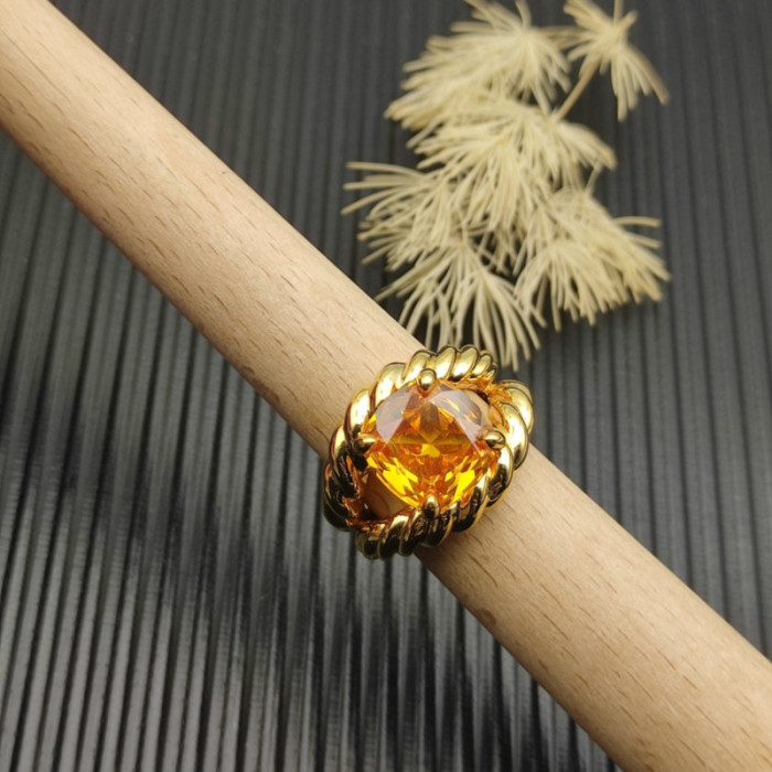 David Yurman 20mm Marbella Yellow Diamond Ring