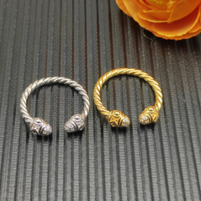 David Yurman Sterling Silver Renaissance Pavé Diamond Ring