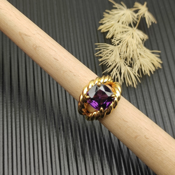 David Yurman 20mm Marbella Purple Diamond Ring