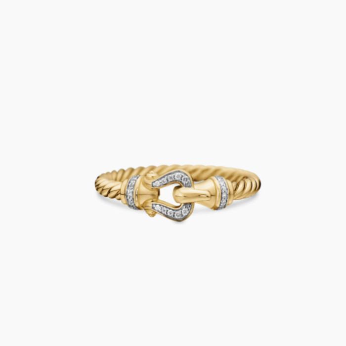 David Yurman Gold 2mm Link Ring