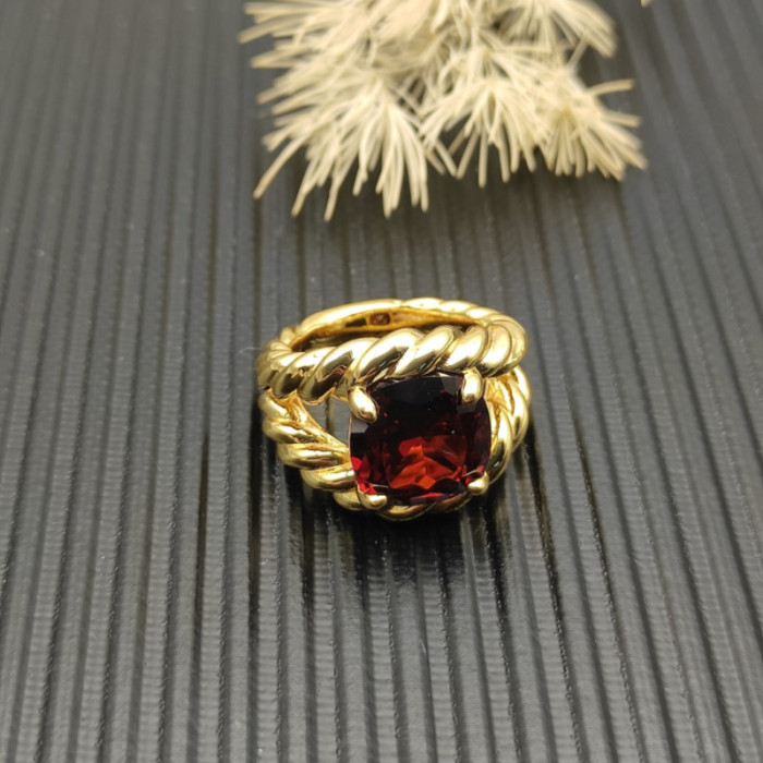 David Yurman 20mm Marbella Red Diamond Ring