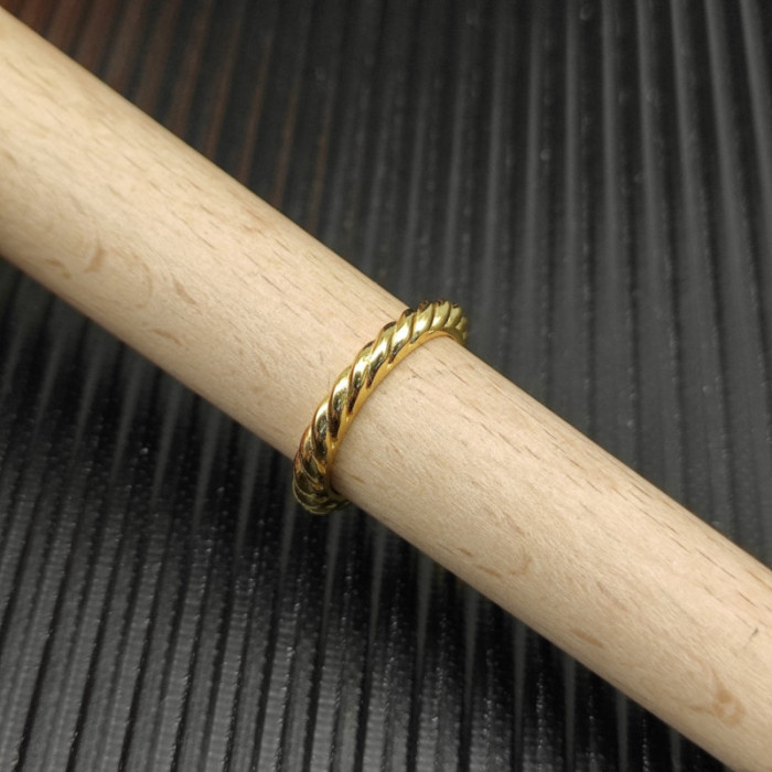 David Yurman 3mm Gold Cable Band Ring