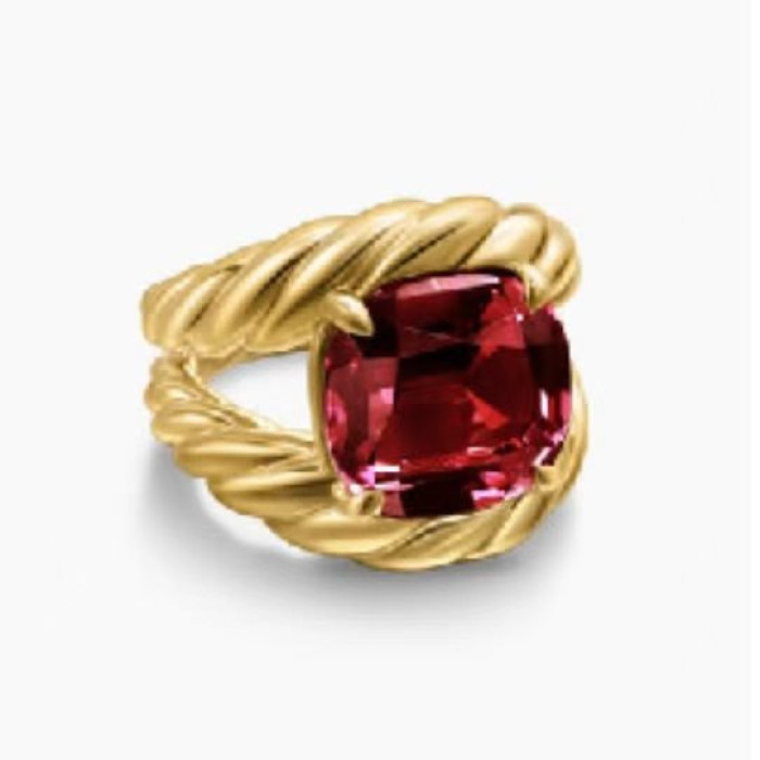 David Yurman 20mm Marbella Red Diamond Ring