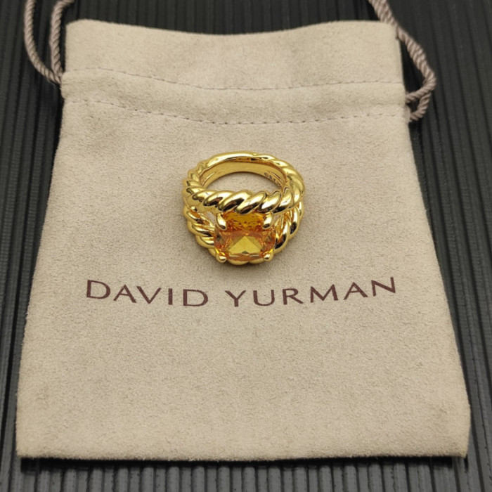 David Yurman 20mm Marbella Yellow Diamond Ring