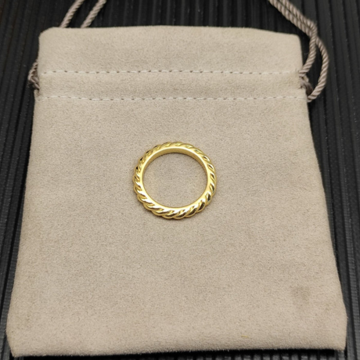 David Yurman 3mm Gold Cable Band Ring