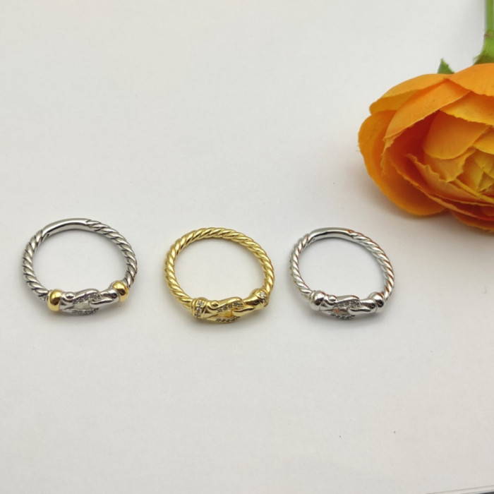 David Yurman 2mm Sterling Silver Link Ring