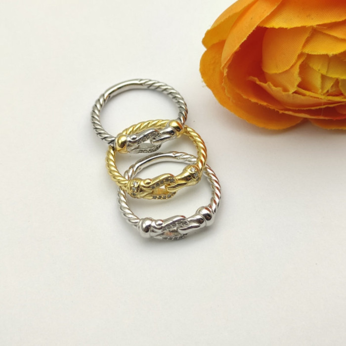 David Yurman 2mm Sterling Silver Link Ring