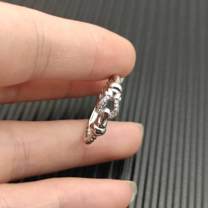 David Yurman 2mm Sterling Silver Link Ring