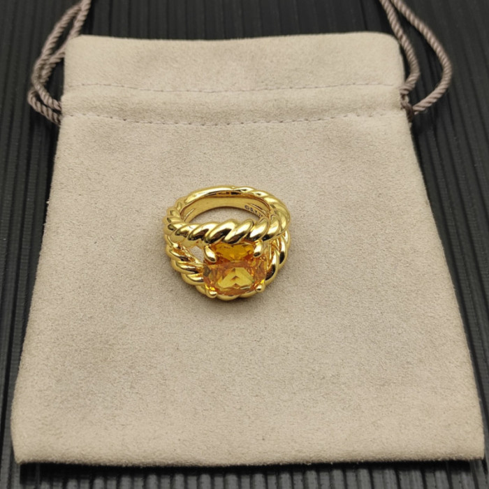 David Yurman 20mm Marbella Yellow Diamond Ring