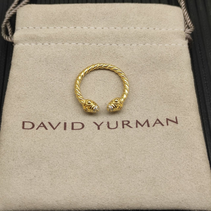 David Yurman Gold Renaissance Pavé Diamond Ring