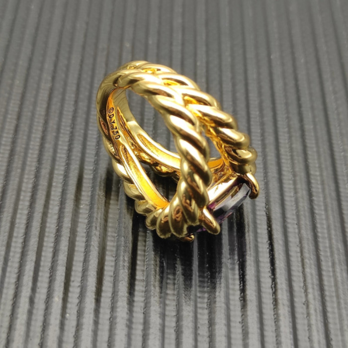 David Yurman 20mm Marbella Purple Diamond Ring