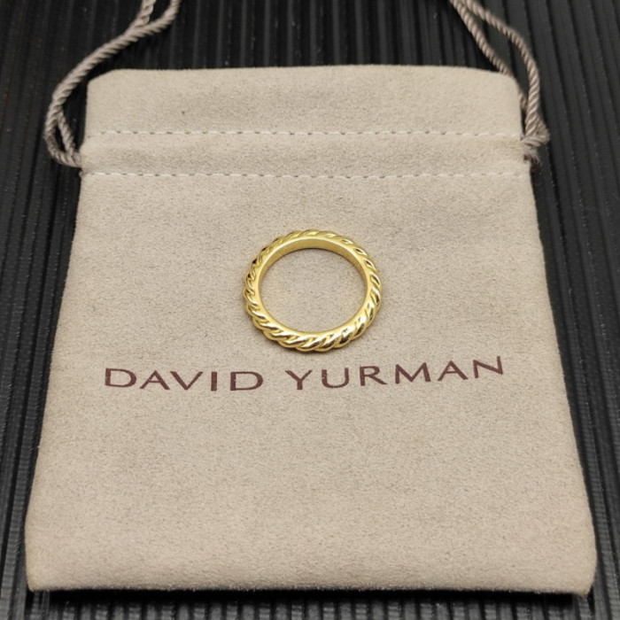 David Yurman 3mm Gold Cable Band Ring