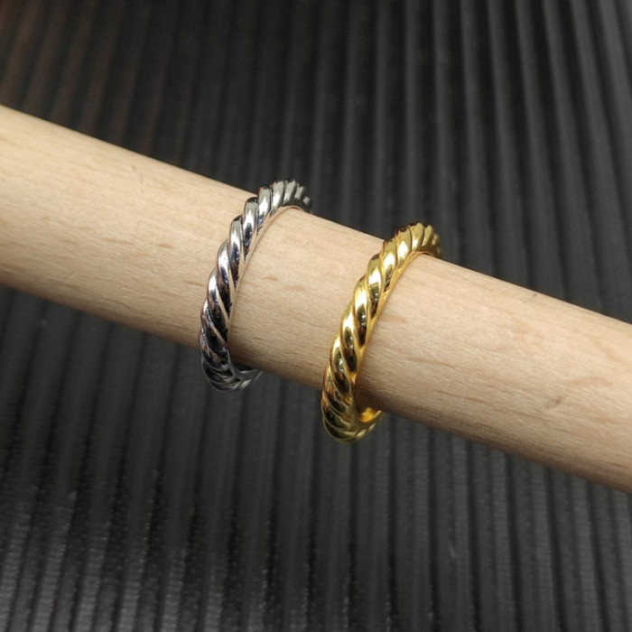 David Yurman 3mm Gold Cable Band Ring