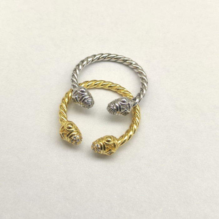 David Yurman Gold Renaissance Pavé Diamond Ring