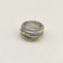 David Yurman 16mm Seven-Row Crossover Ring