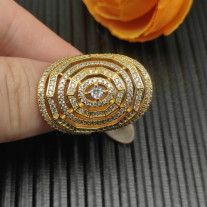 David Yurman 30mm Gold Stax Statement Ring