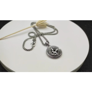 David Yurman Compass Black Diamond Pendant Necklace