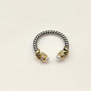 David Yurman Pearl Twisted Cable Wrap Ring