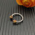 David Yurman 2.3mm Gold and Silver Renaissance Carnelian Pavé Diamond Ring