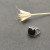 David Yurman Silver 14mm Polished Square Black Diamond Ring