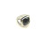 David Yurman Silver 14mm Polished Square Black Diamond Ring