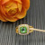 David Yurman Gold Square Green Diamond Ring
