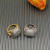 David Yurman 18mm Gold Square Pavé Diamond Ring