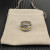 David Yurman 17.5mm Gold and Silver Five-Line Cross Pavé Diamond Ring