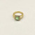 David Yurman Gold Square Green Diamond Ring